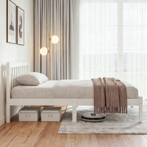 Bed Frame | Queen Size | Wooden | White | SOFIE