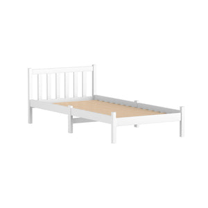 Single Size Wooden Bed Frame - White