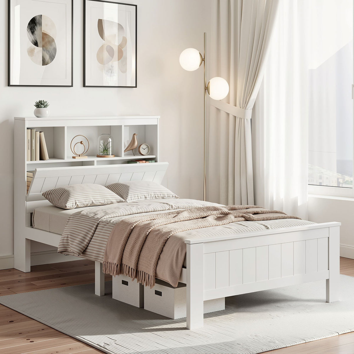 Artiss King Single Wooden Timber Bed Frame