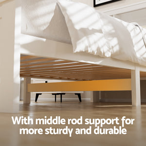 Artiss Bed Frame | King Single | Wooden | 2 Storage Drawers | White