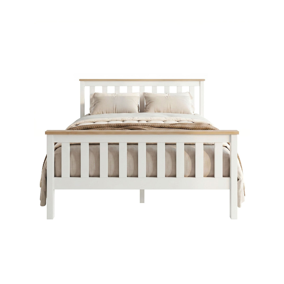 Artiss Double Full Size Wooden Bed Frame PONY Timber Mattress Base Bedroom Kids
