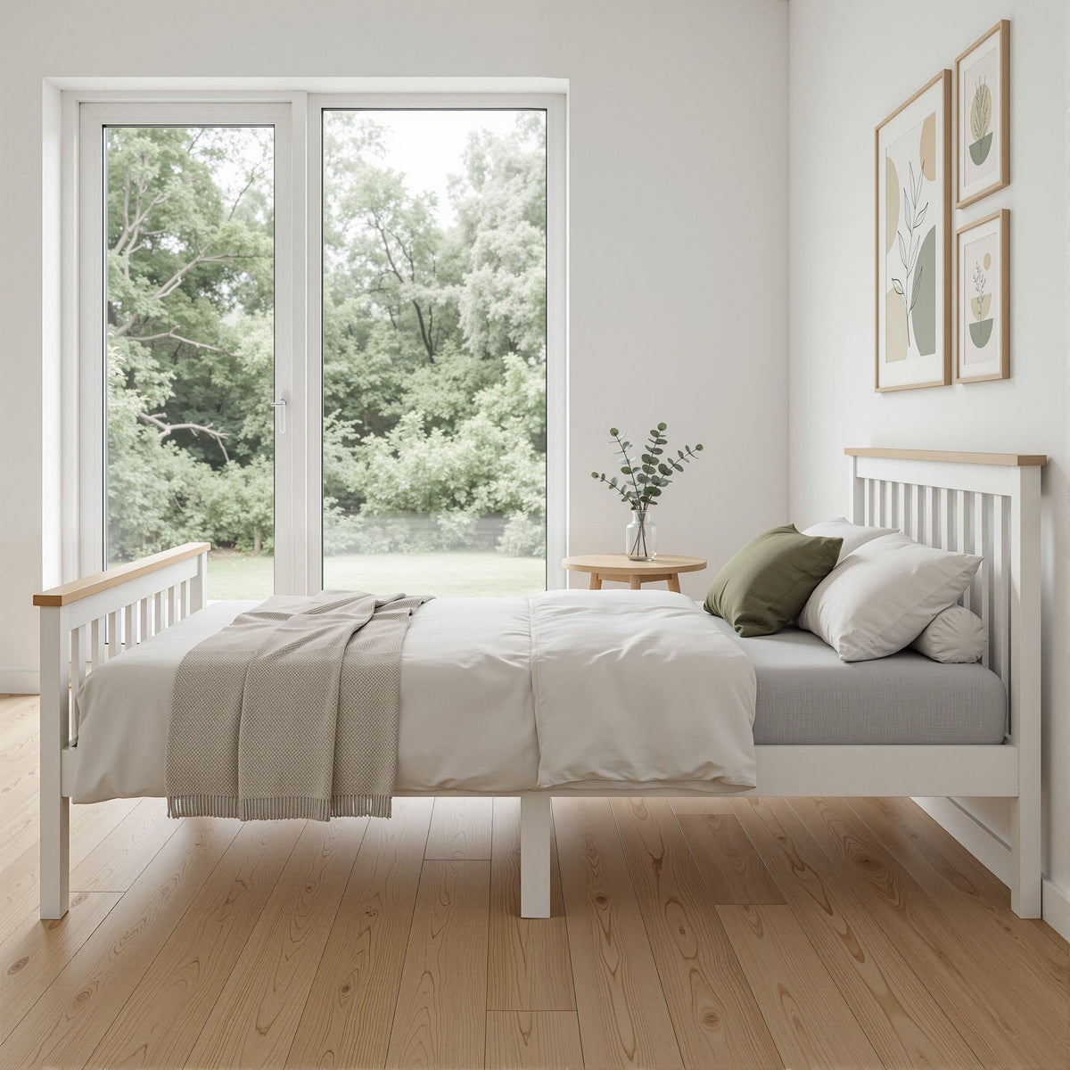 Artiss Double Full Size Wooden Bed Frame PONY Timber Mattress Base Bedroom Kids