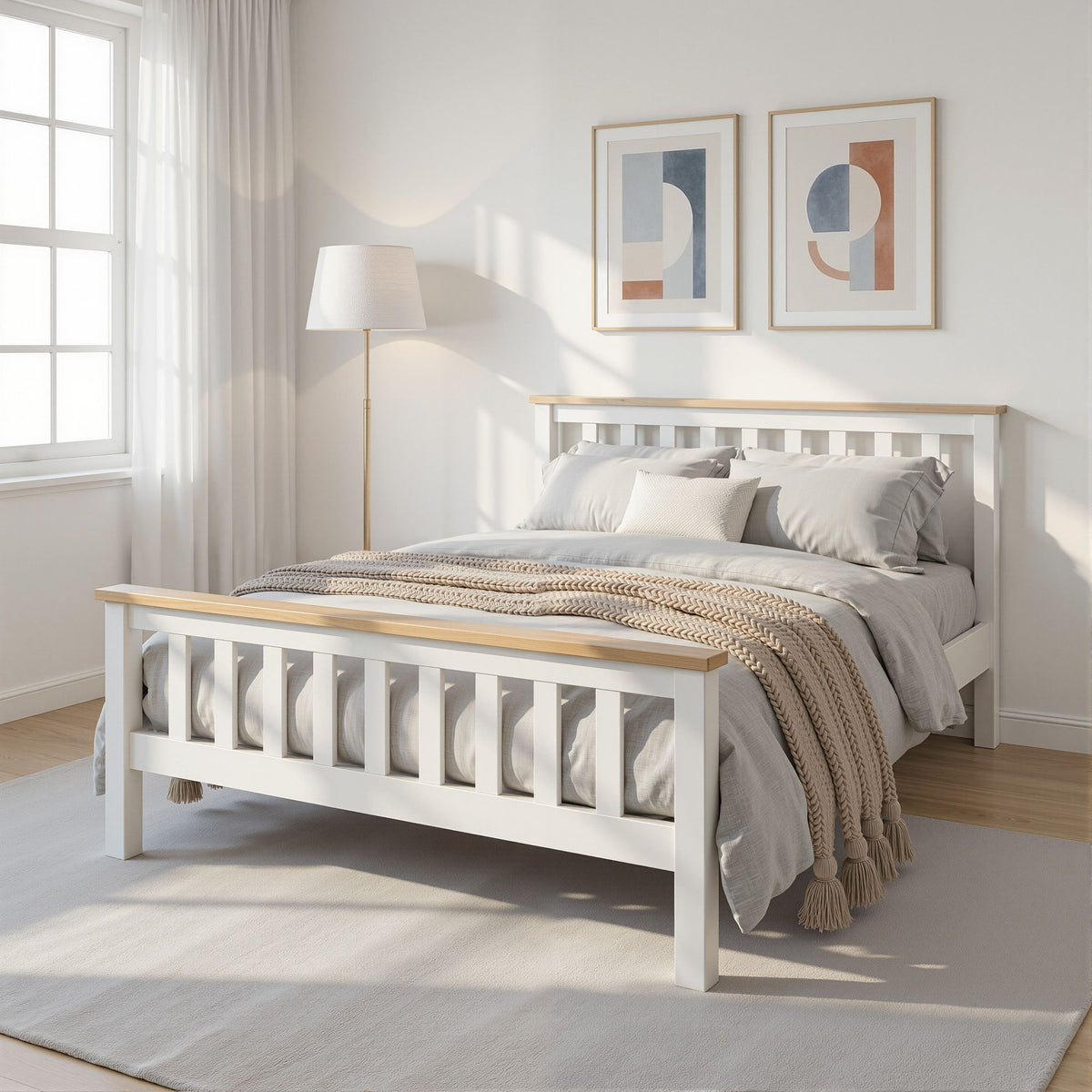 Artiss Double Full Size Wooden Bed Frame PONY Timber Mattress Base Bedroom Kids