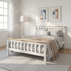 Artiss Double Full Size Wooden Bed Frame PONY Timber Mattress Base Bedroom Kids