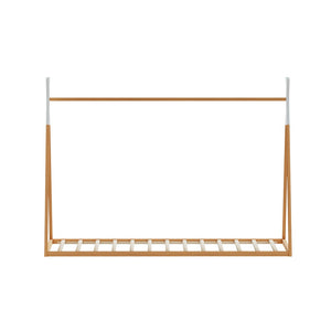 Artiss Bed Frame Wooden Kids House Single Frame Oak ENID