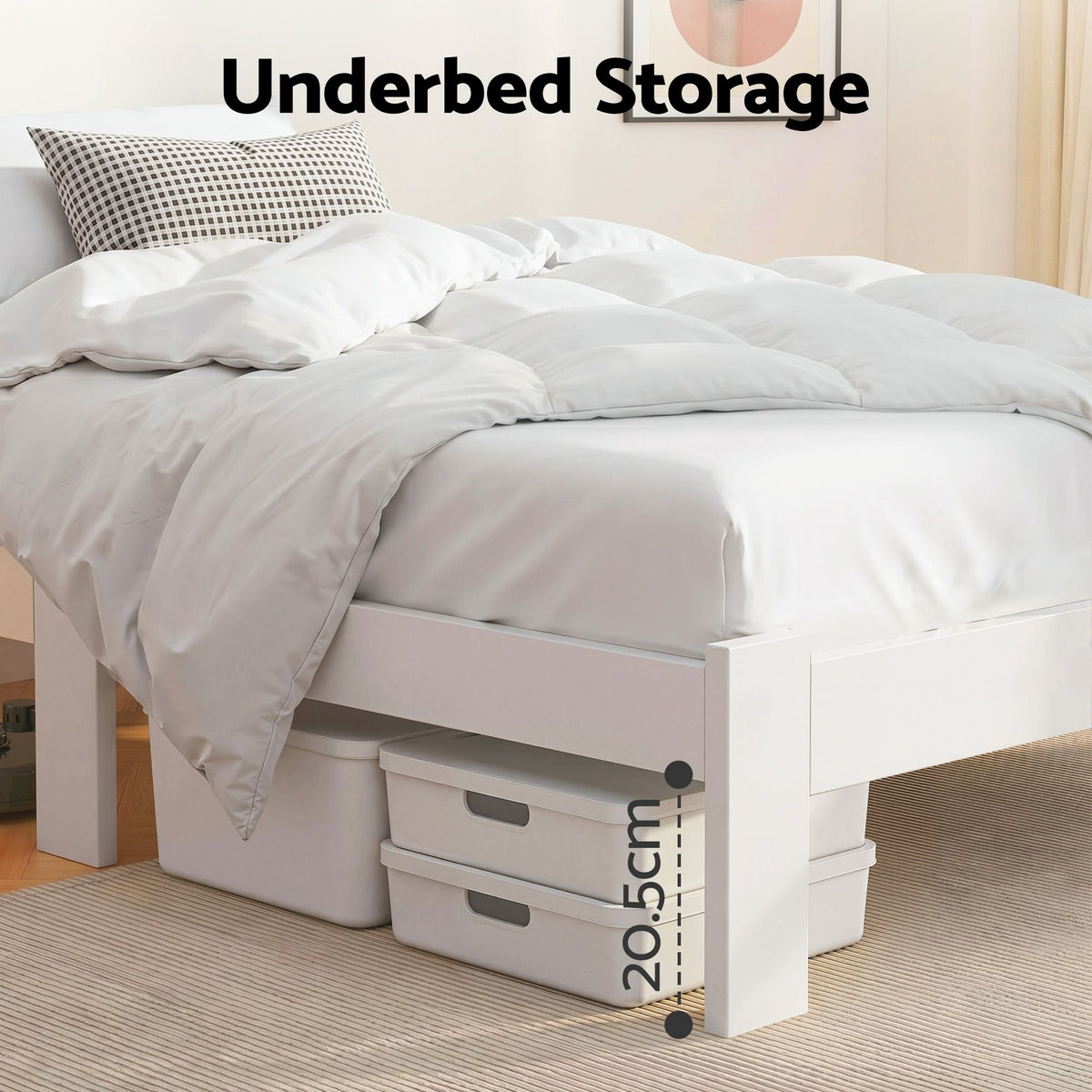 Artiss Bed Frame Single Wooden Bed Base Frame Size JADE Timber Mattress Platform