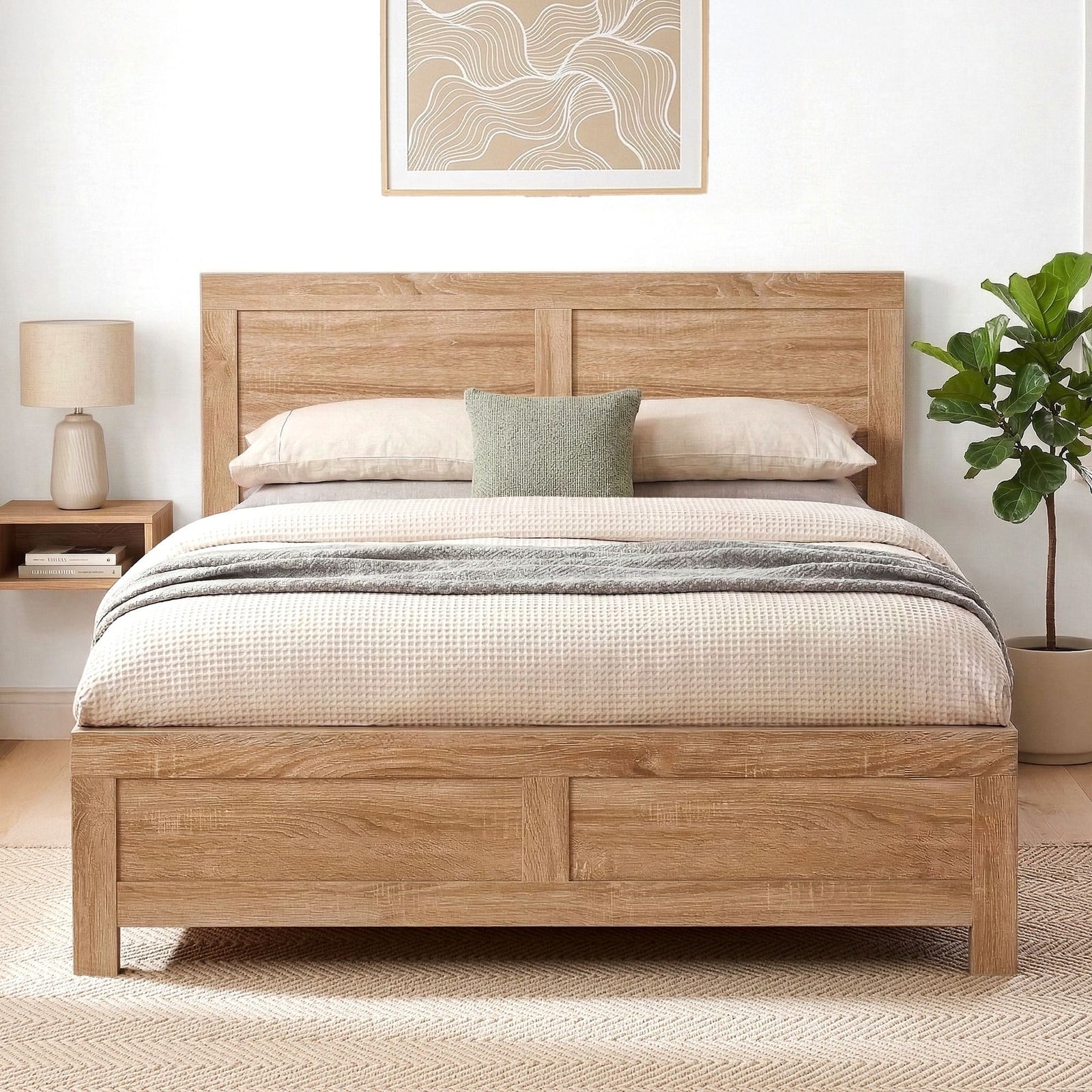 Single Bed Frame | Wooden Bed Base | Walnut