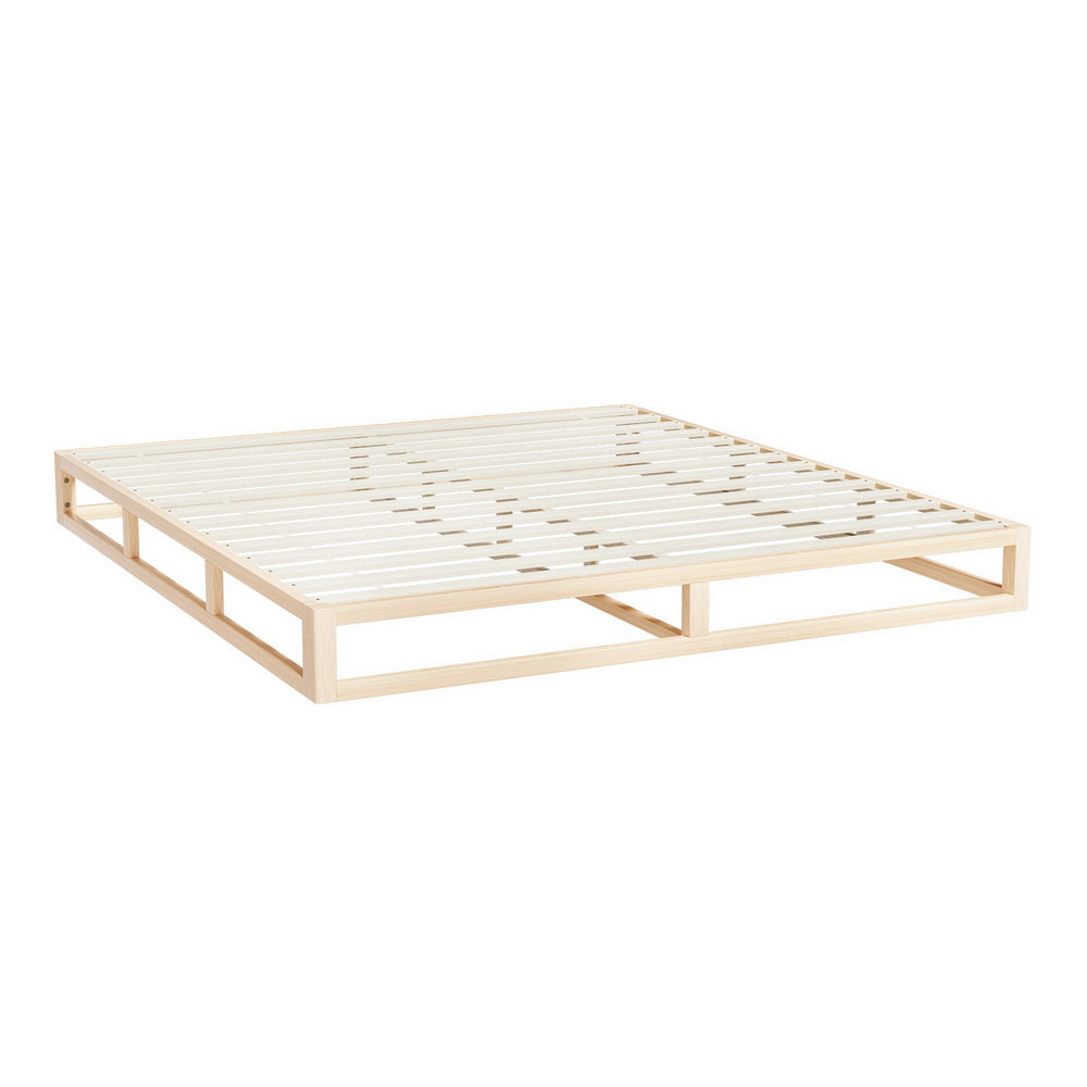 Bed Frame | King Size | Wooden Base | Mattress Platform | Timber Pine | KALAM