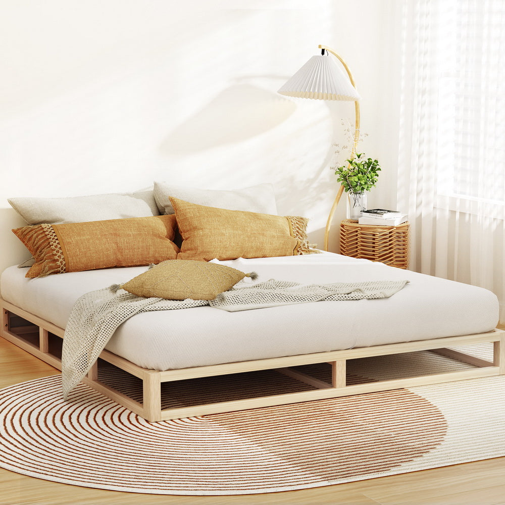 Bed Frame | King Size | Wooden Base | Mattress Platform | Timber Pine | KALAM