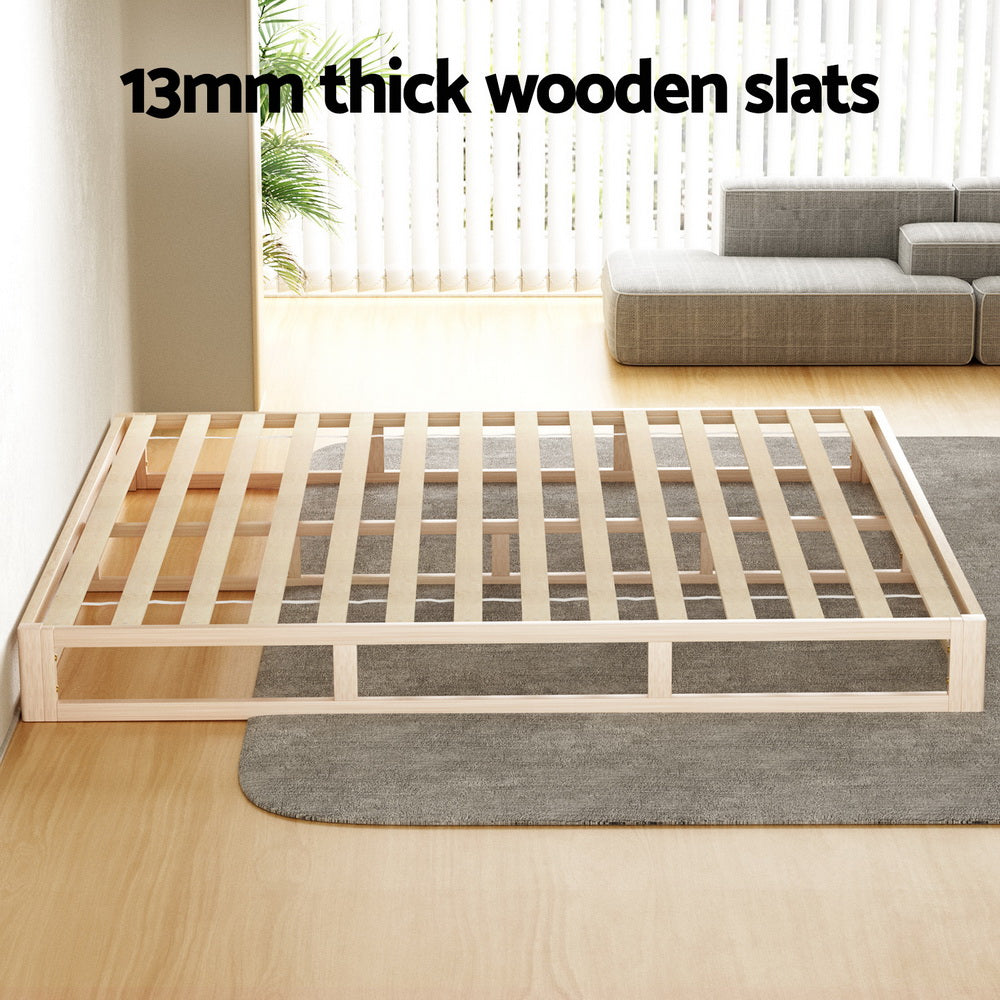Bed Frame | King Size | Wooden Base | Mattress Platform | Timber Pine | KALAM