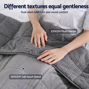 Giselle Bedding Weighted Blanket Fleece Sherpa Heavy Blanket 4.5KG