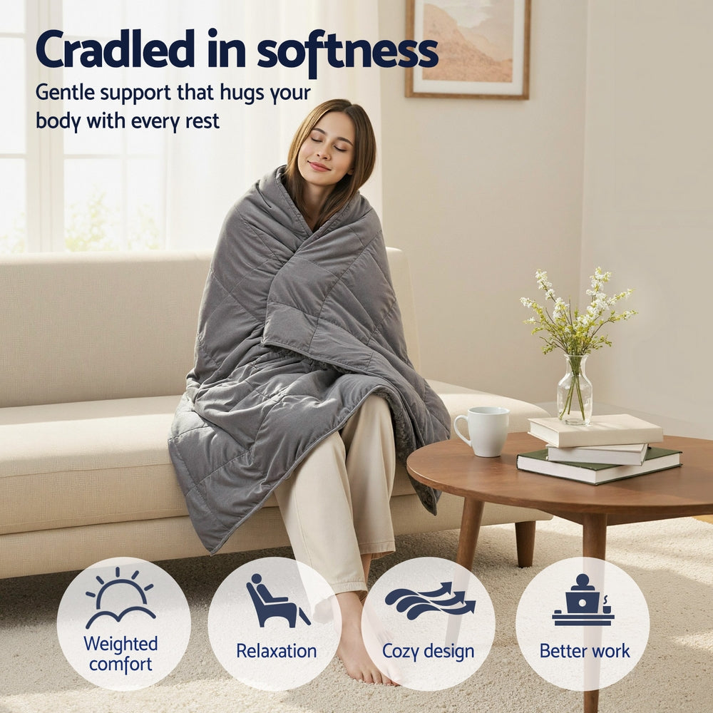 Weighted Blanket | 6.8kg | Sherpa Fleece | Adults & Kids | Relaxing