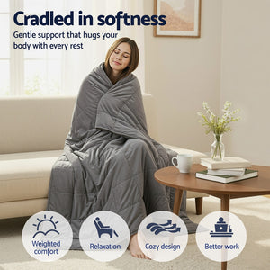 Weighted Blanket | 9kg | Sherpa Fleece | Adults & Kids | Anti Anxiety