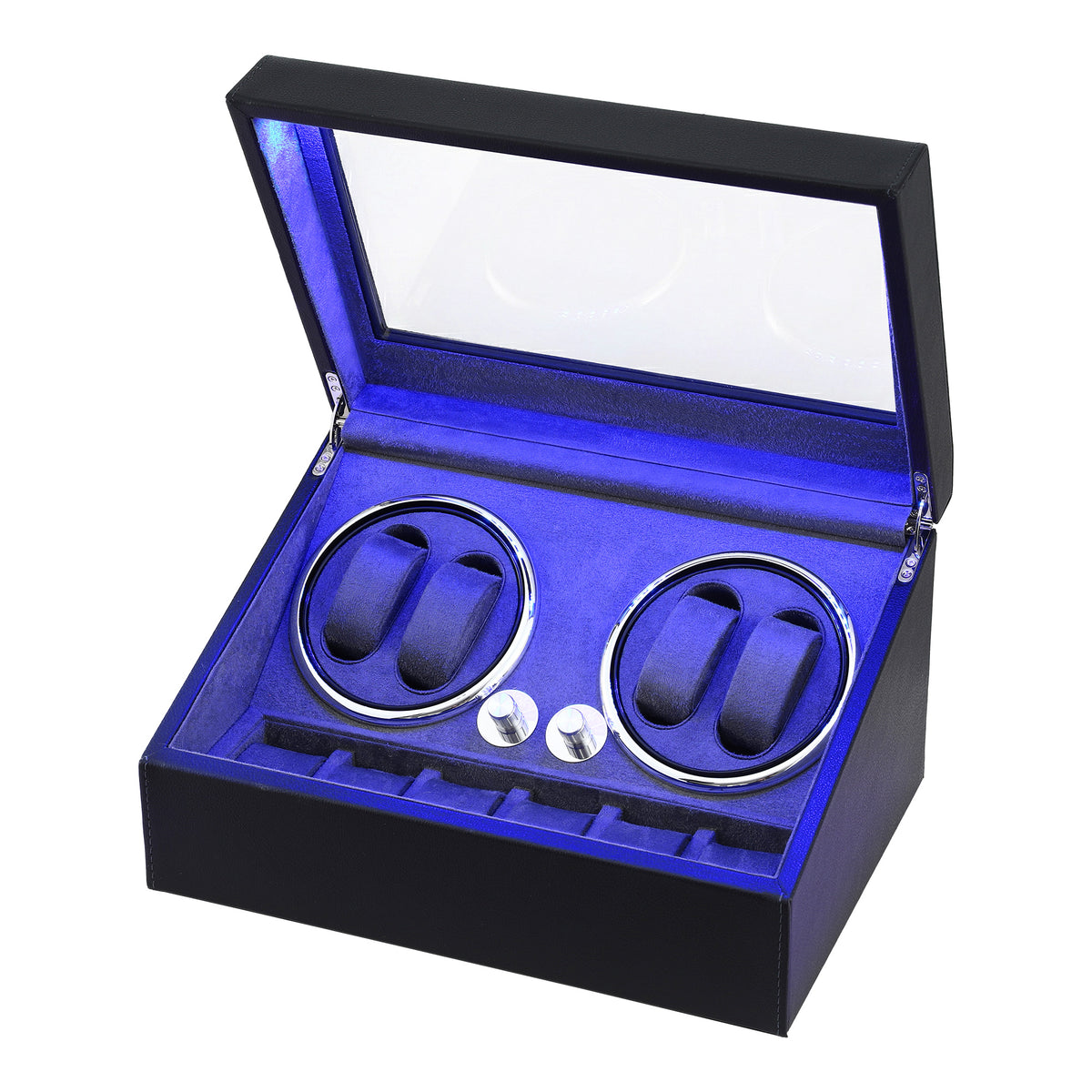 Automatic Watch Winder | Double | LED Display | Black