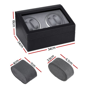 Automatic Watch Winder | Double | LED Display | Black