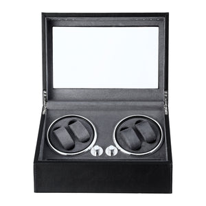 Automatic Watch Winder | Double | LED Display | Black