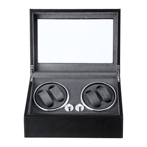 Automatic Watch Winder | Double | LED Display | Black
