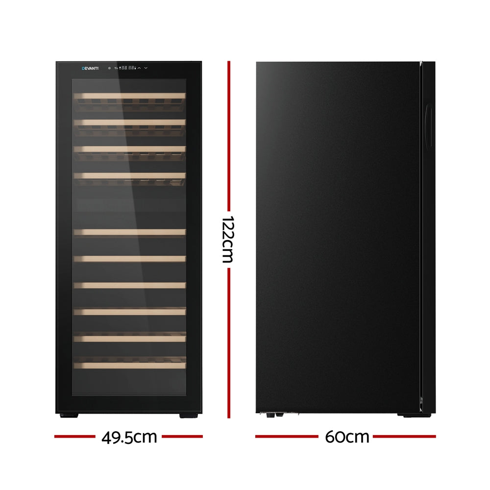 Devanti Wine Cooler Fridge | Compressor | Dual Zone | 80 Bottles
