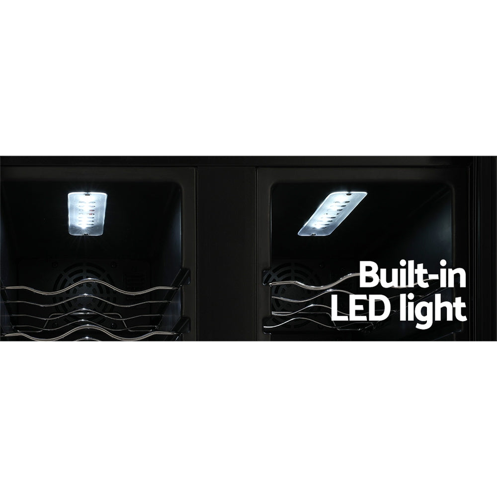 Devanti Wine Cooler Fridge | Dual Zone | 24 Bottles