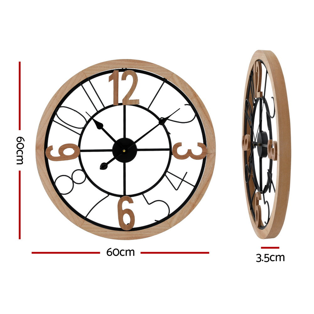 60CM Wall Clock | Wooden