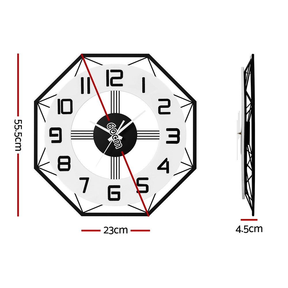 60CM Wall Clock | Octagon