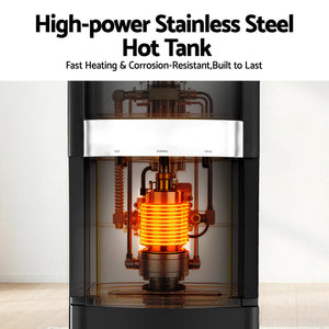 Devanti 3 Taps Water Cooler Dispenser Bottom Loading Dispenser Chiller Filter Purifier