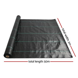 Weed Mat | 2x50m | 110GSM | Weed Control Fabric | Garden Mat