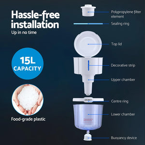 Devanti Water Cooler Dispenser | Bench Top | White