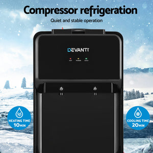 Devanti Water Cooler Dispenser | 22L | Bench Top | Chiller | Purifier | Filter | Hot | Cold | Black