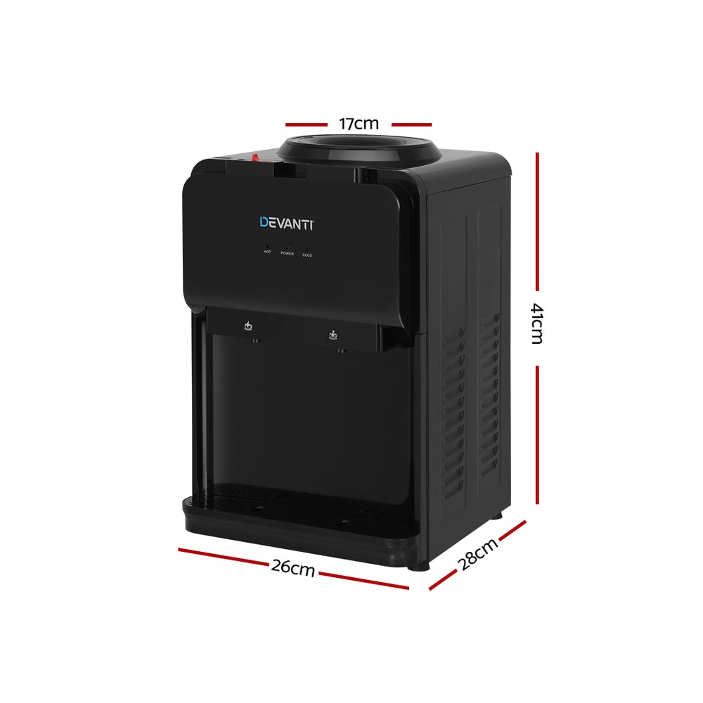 Devanti Water Cooler Dispenser | Bench Top | Black