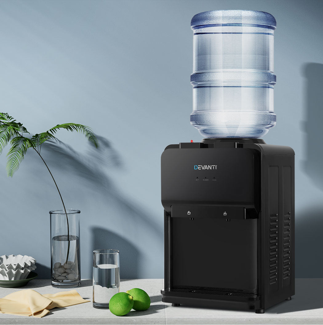 Devanti Water Cooler Dispenser | Bench Top | Black