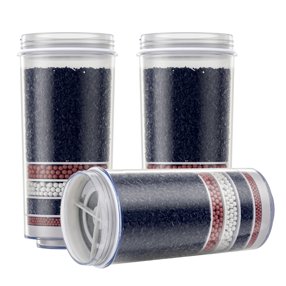 Devanti Water Cooler Dispenser Tap Water Filter Purifier 6-Stage Filtration Carbon Mineral Cartridge Pack of 3