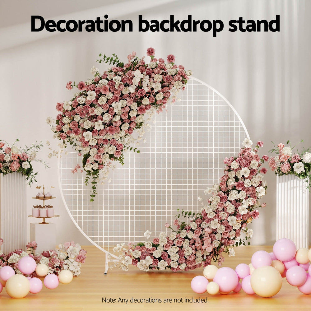 Round Backdrop Stand | 2M | Wedding Background Decoration | Party Flower Balloon Display