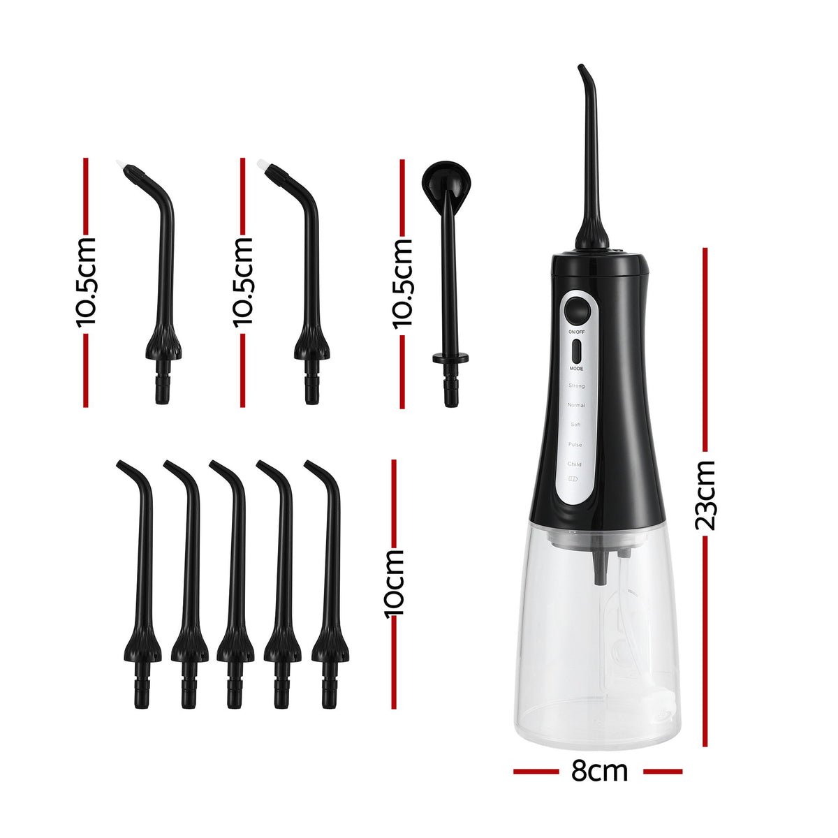 Cordless Water Flosser | Dental Oral Irrigator | Black
