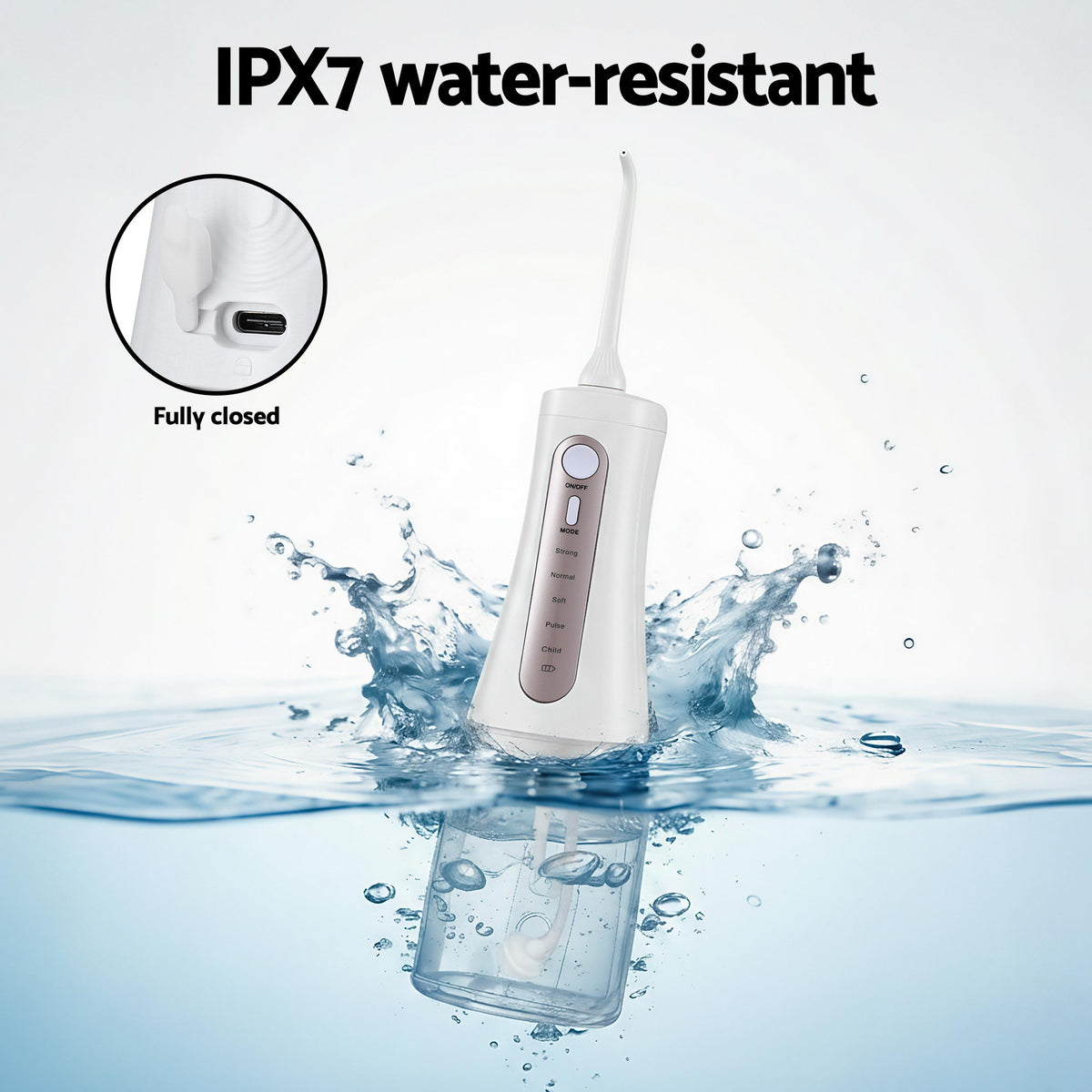 Cordless Water Flosser | Oral Irrigator | White