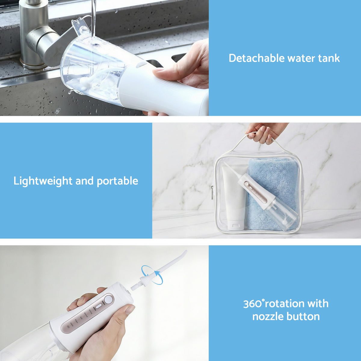 Cordless Water Flosser | Oral Irrigator | White