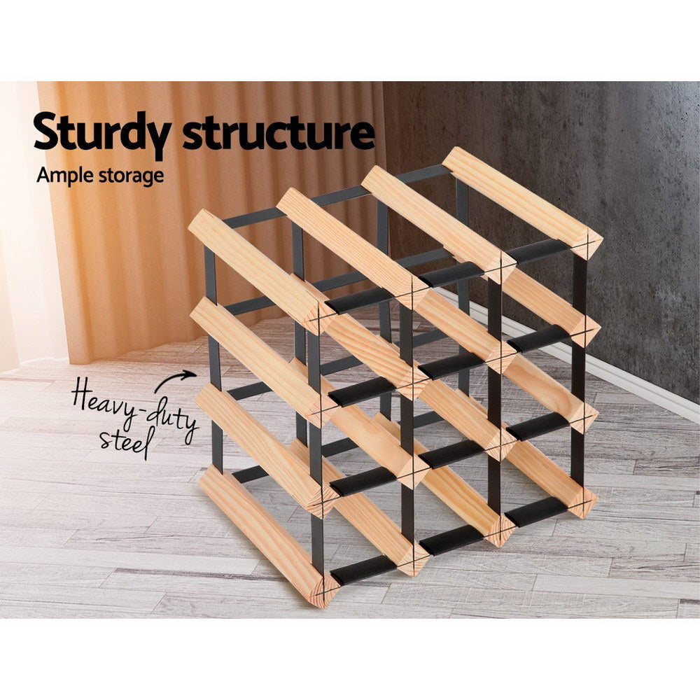 Wine Rack | 12 Bottle | Black