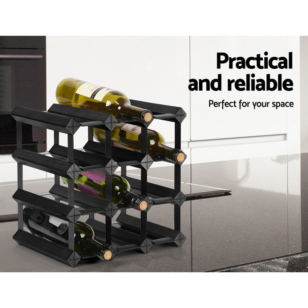 Wine Rack | 12 Bottle | Black