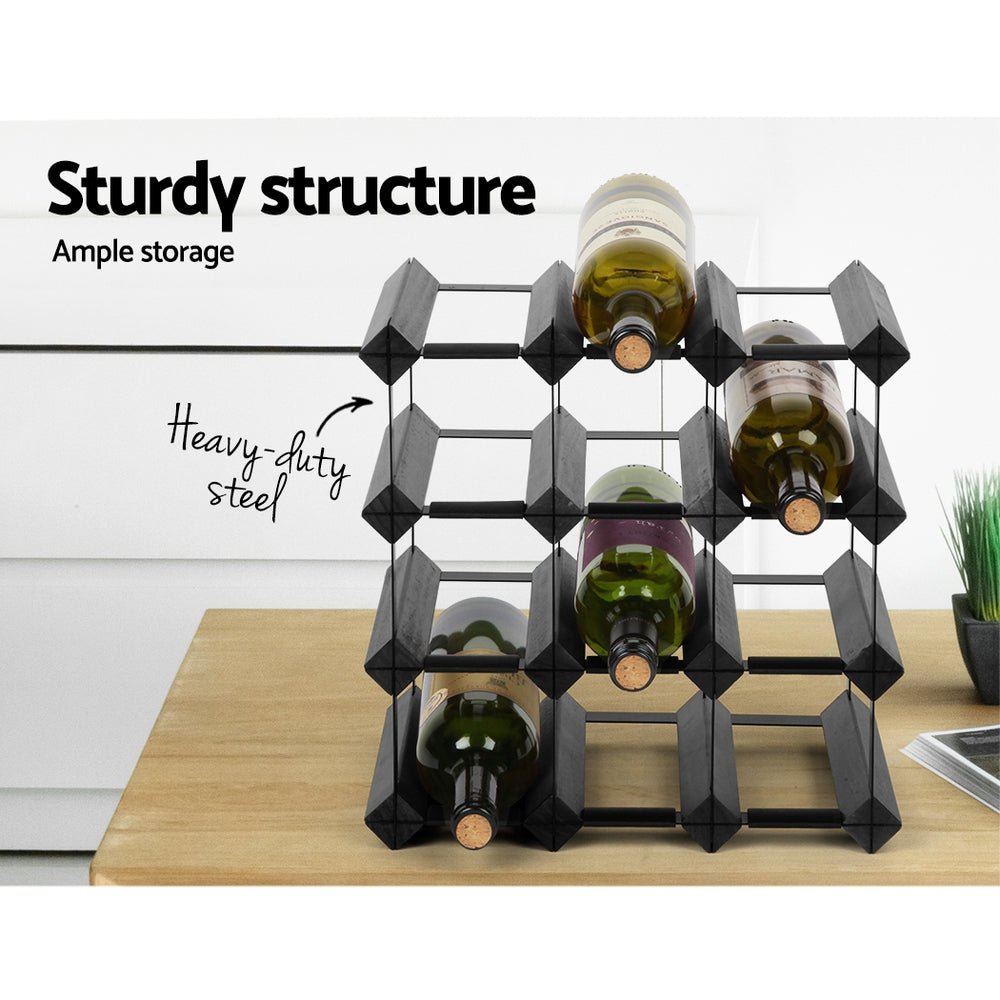 Wine Rack | 12 Bottle | Black