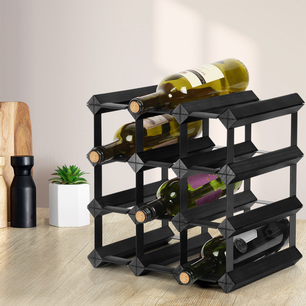 Wine Rack | 12 Bottle | Black