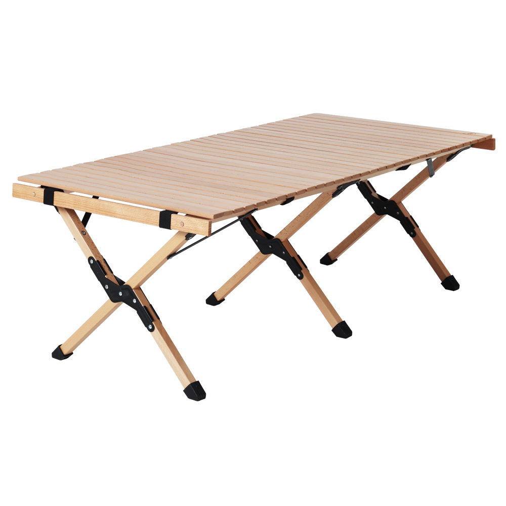 Outdoor Furniture | Wooden Egg Roll | Picnic Table | Camping Desk | 120CM