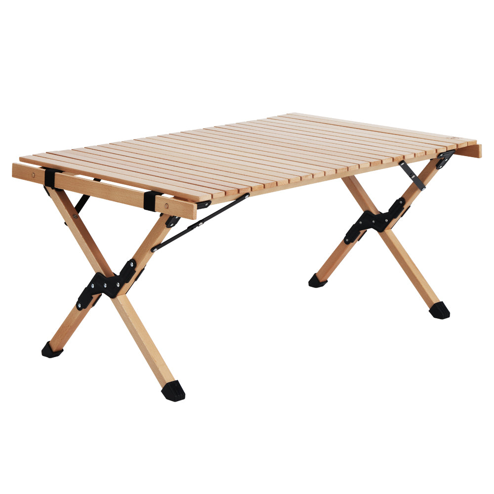 Outdoor Furniture | Wooden Egg Roll | Picnic Table | Camping Desk | 90CM