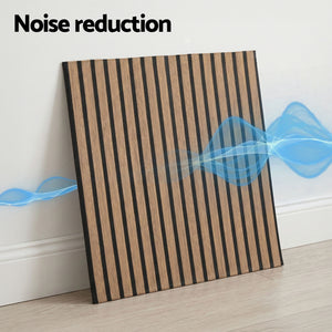 Artiss 10PCS Peel and Stick Wall Panels Tiles 68X68CM Self Adhesive for Home Office Studio Brown