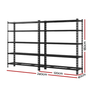 Giantz Garage Shelving | 1.8m x 2.4m | Warehouse Storage Rack