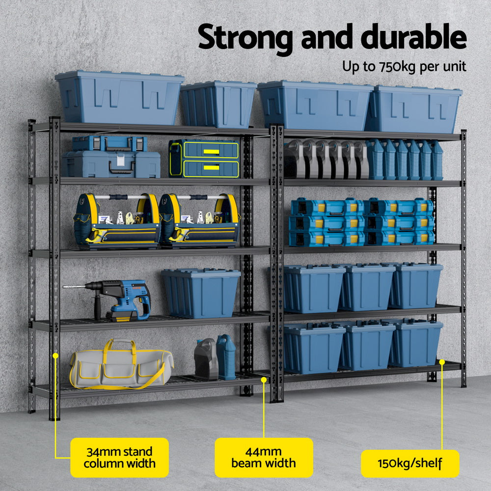 Giantz Garage Shelving | 1.8m x 2.4m | Warehouse Storage Rack
