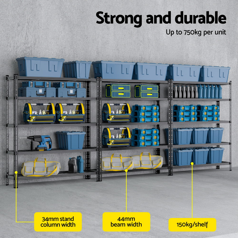 Giantz Garage Shelving | 3 x 1.8m | Warehouse Storage Rack