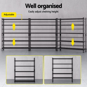 Giantz Garage Shelving | 3 x 1.8m | Warehouse Storage Rack