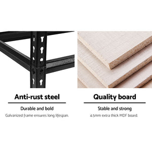 Garage Shelving Rack | 1.5M Pallet Racking | Warehouse Storage | Black
