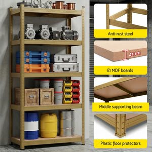 Garage Shelving 1.6x0.8m | Heavy Duty Storage Rack | Yellow
