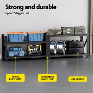 Garage Shelving Racks | 2x 0.9m Heavy Duty Workbench Units